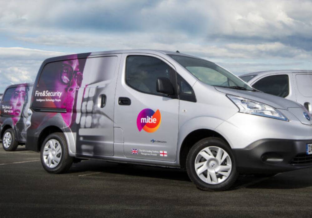 Facilities management vehicle owned by Mitie