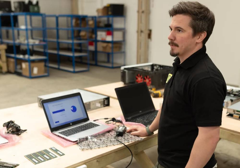 Staff member at Zero Tech Waste working