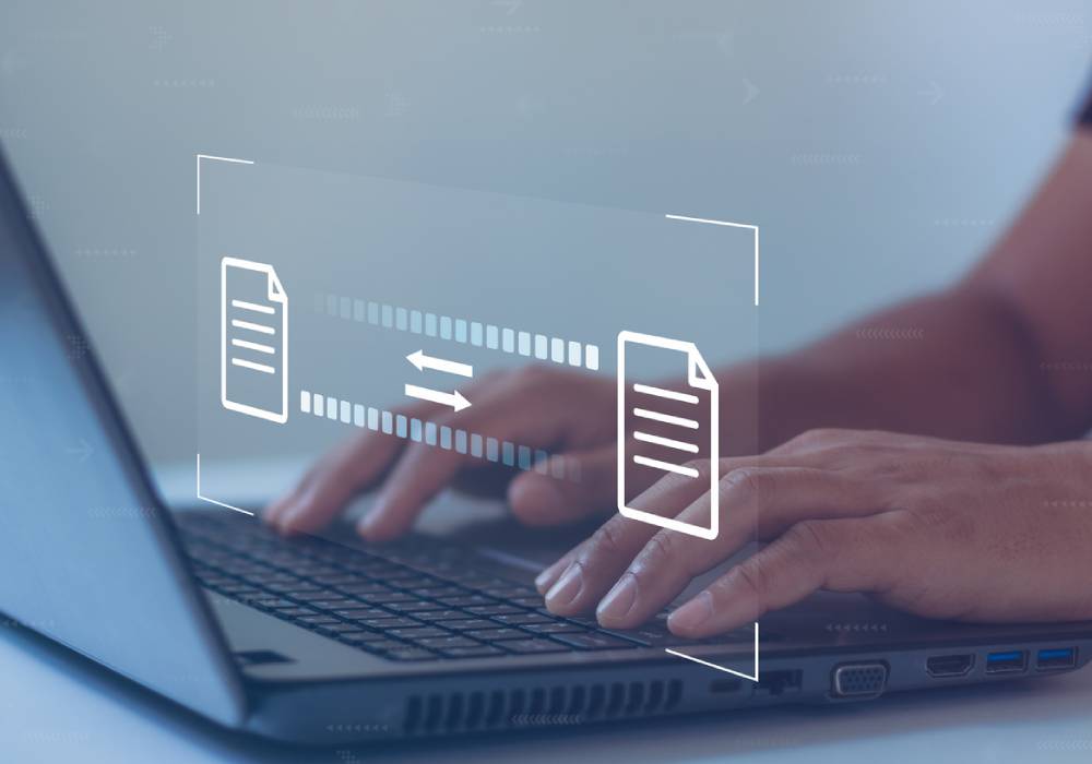 Visual of a file transfer